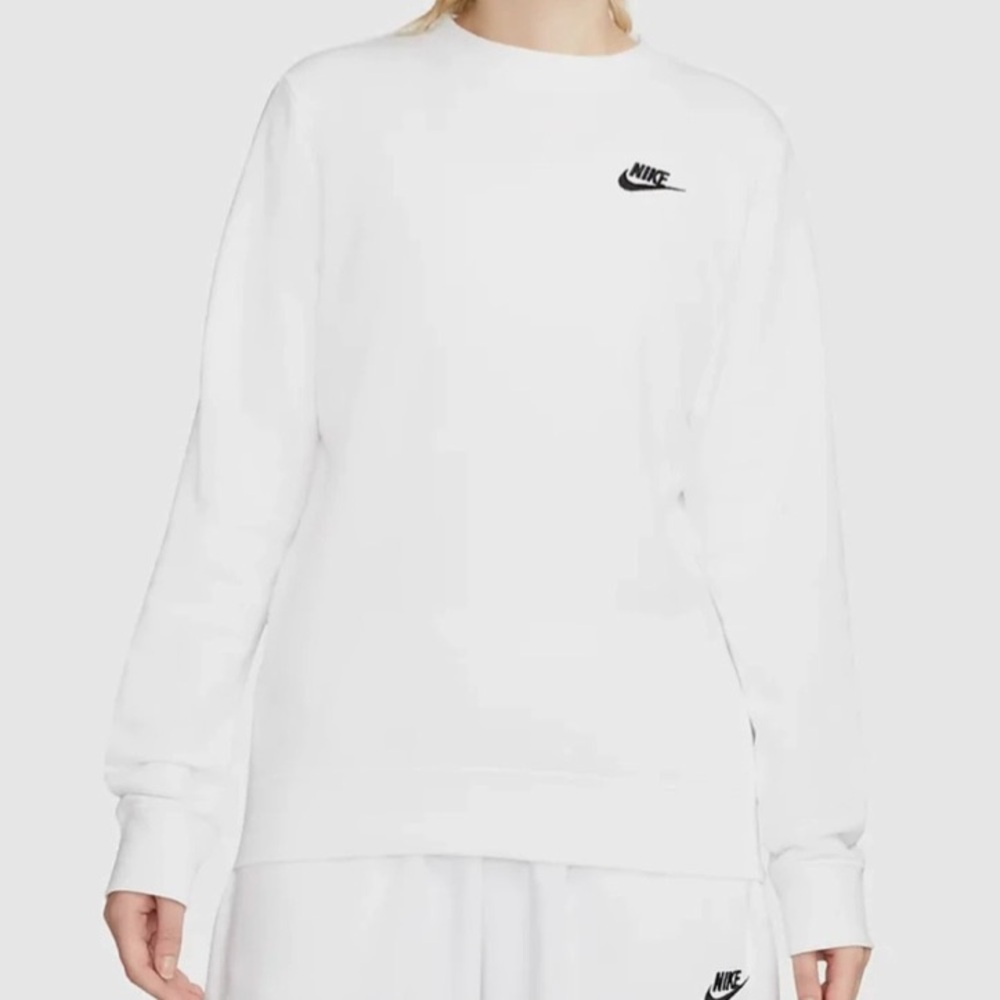 Nike Women's White Fleece Sweatshirt